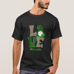 T-shirt Love Tante Vie Jour de la Saint Patrick Gnome Iris