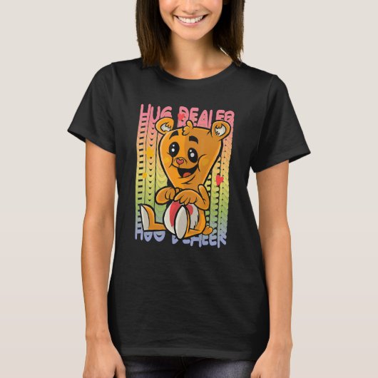 T-shirt Love Teddy Rainbow Hug Dealer Cute Teddy Bear Hug (Devant)