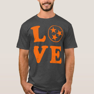 T-shirt Love Tennessee State Flag Accueil Famille