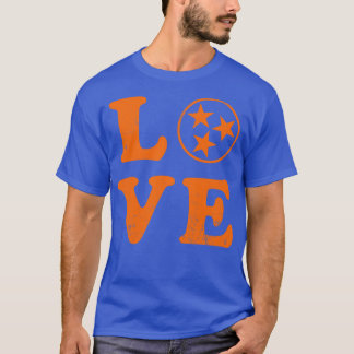 T-shirt Love Tennessee State Flag Accueil Famille