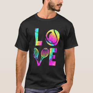 T-shirt Love Tennis Sports Tie Dye Tennis