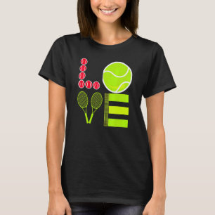 T-shirt Love Tennis Tennis Ball J'Ai Appelé En Malade À Êt
