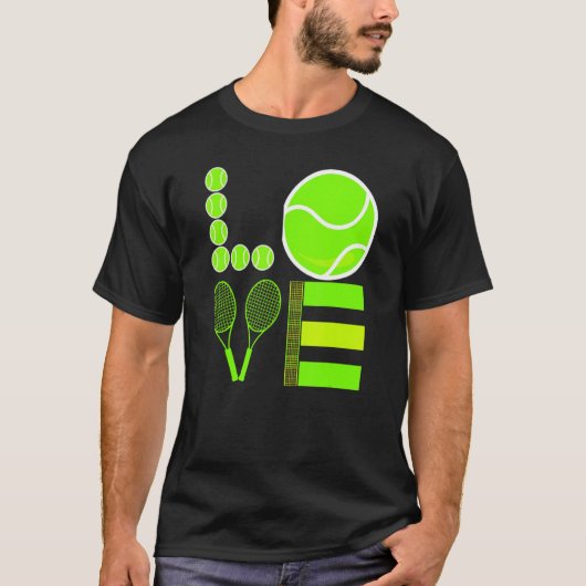 T-shirt Love Tennis Tennis Ball J'Ai Appelé En Malade À Êt (Devant)