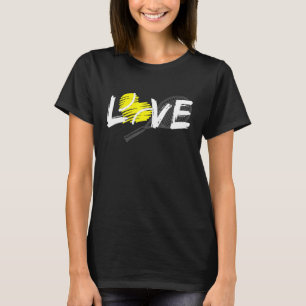T-shirt Love Tennis Trainer Joueur Coach Racket Sport Ball