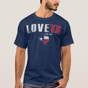 T-shirt Love Texas TX Texan Retro Fade