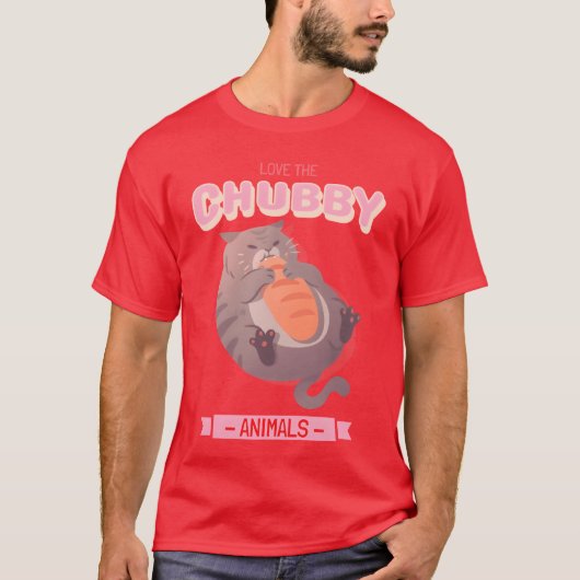 T-shirt Love the Chubby Animals 15 friends (Devant)