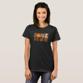 T-shirt Love Third Grade Happy Fall Thanksgiving Women 3rd (Devant entier)