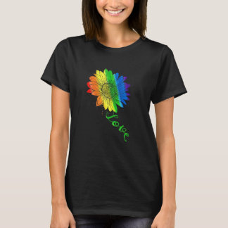 T-shirt Love tournesol floral Lgbtq Gay pride drapeau arc-
