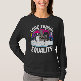 T-shirt Love Trash & Égalité Opossum Raccoon Bisexual Fla