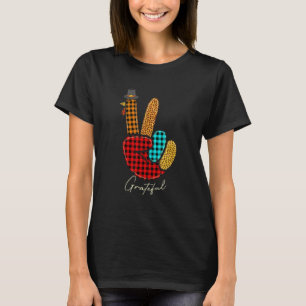 T-shirt Love Turkey Grateful Turkey Hand Sign Thanks