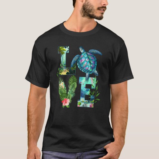 T-shirt Love Turtle Earth Day Save Planet Environmental Se (Devant)