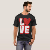 T-shirt Love Typography Hearts Valentine's Day  Romantic C (Devant entier)