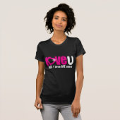 T-shirt "love U" MAIS je m'aime PLUS rose noir top (Devant entier)