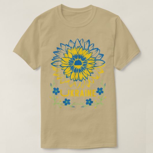 T-shirt LOVE Ukraine Sunflower Ukraine Drapeau Stand avec  (Design devant)