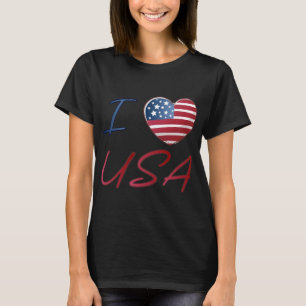 T-shirt Love USA Heart