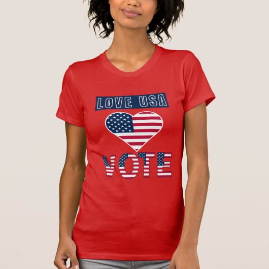 T-shirt Love USA Vote (Devant)