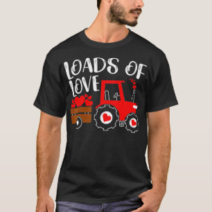 T-shirt Love Valentines Day Hearts Day Tractor Lo