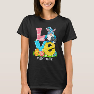 T-shirt Love Video Game Pâques Gnome Panier de chasse aux 