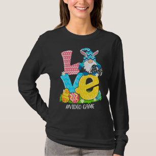 T-shirt Love Video Game Pâques Gnome Panier de chasse aux 