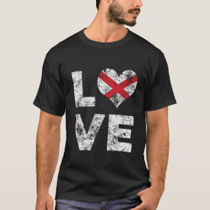 T-shirt Love Vintage Alabama State Flag