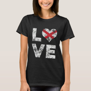 T-shirt Love Vintage Alabama State Flag