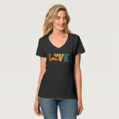 T-shirt Love  Vintage Retro Social Worker (Devant entier)