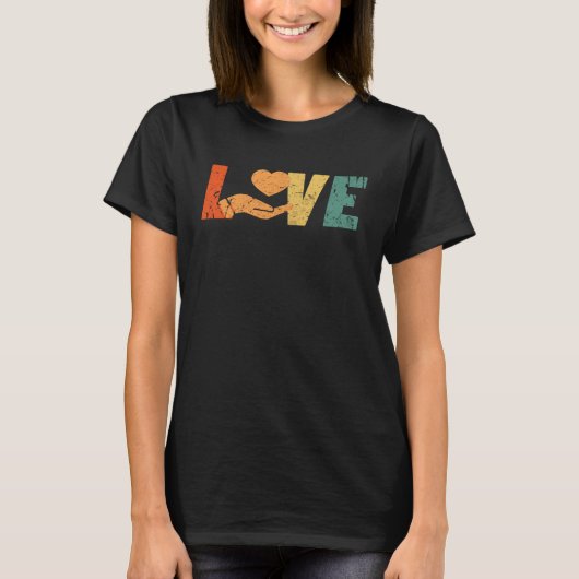 T-shirt Love  Vintage Retro Social Worker (Devant)