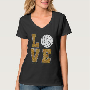 T-shirt Love Volleyball Ball Sports Game Équipe Entraîneur