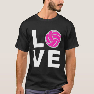 T-shirt Love Volleyball Cadeaux Pour Filles Ados Fans Femm