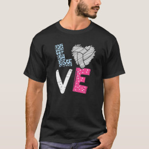 T-shirt Love Volleyball Coach Joueuse Ado Filles Femmes En