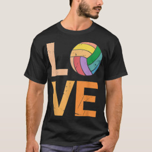 T-shirt Love Volleyball Meilleur Amusant Anniversaire Pres