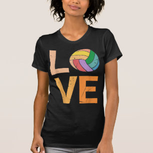 T-shirt Love Volleyball Meilleur Amusant Anniversaire Pres