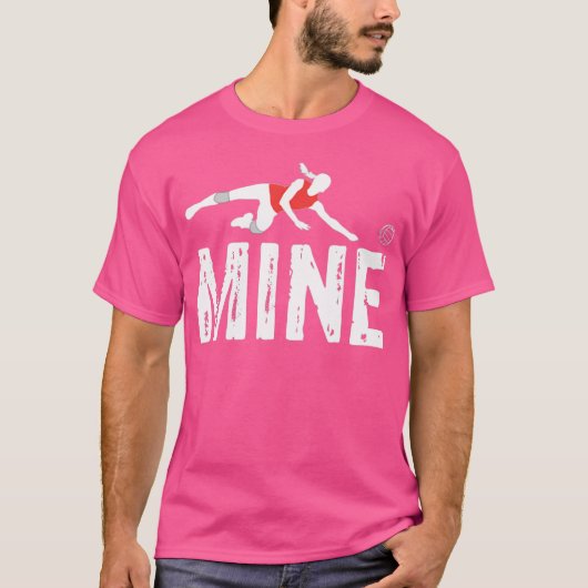 T-shirt Love Volleyball Mine T Chemise - Funny Volleyball  (Devant)