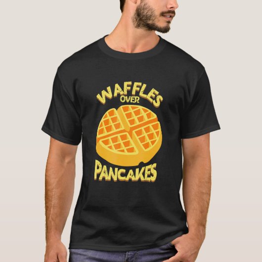 T-shirt Love Waffles Over Pancakes Petit déjeuner Nourritu (Devant)