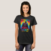 T-shirt Love Wins Rainbow with Venus Symbol for Lesbian Lo (Devant entier)