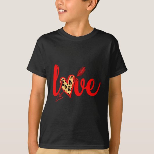 T-shirt Love With Heart Valentine Day Premium (Devant)