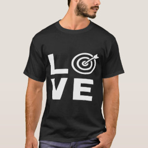 T-shirt Love with Target Bullseye Funny Archery Archer