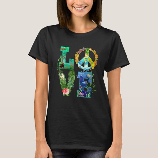 T-shirt Love World Earth Day 2023 Peace Save Planet Enviro (Devant)
