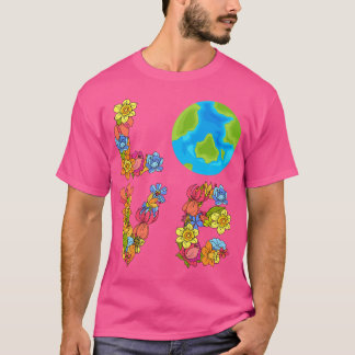 T-shirt Love World Jour des terres 2021 amour De l'environ