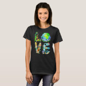 T-shirt Love World Jour des terres 2022 Planet De l'enviro (Devant entier)