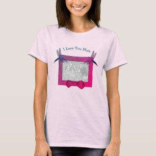 T-shirt Love You Mom Photo personnalisée Dragonfly