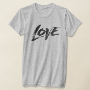 T-shirt LOVE Zen Brush Valentine Calligraphie