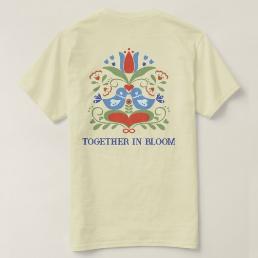 T-shirt Lovebirds et Blossoms (Design dos)