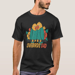 T-shirt Lovebirds Papa Cuddling Parrots Oiseau Pour Animau