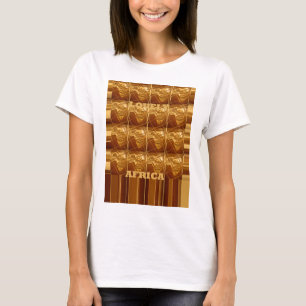 T-shirt Lovely Africa Map Vector Motif Art Design Imprimer