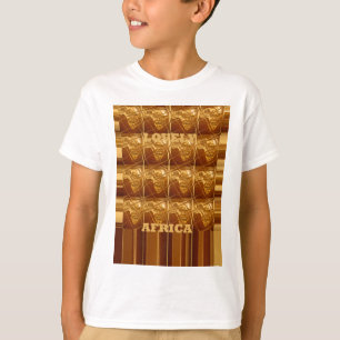 T-shirt Lovely Africa Map Vector Motif Art Design Imprimer