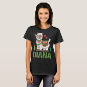 T-shirt Lovely Alpaca - Nom Diana (Devant entier)