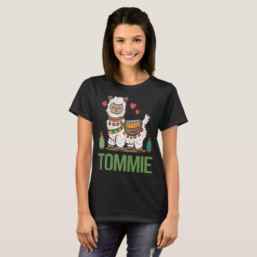T-shirt Lovely Alpaca - Nom Tommie (Devant entier)