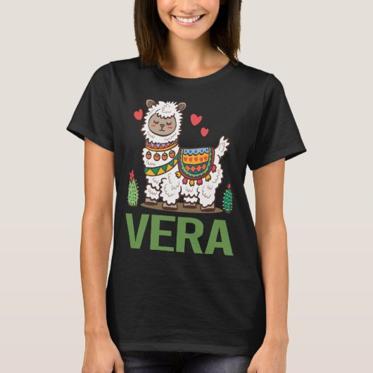 T-shirt Lovely Alpaca - Nom Vera (Devant)