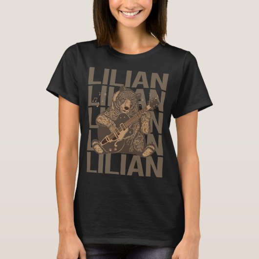 T-shirt Lovely Bear - Nom Lilian (Devant)